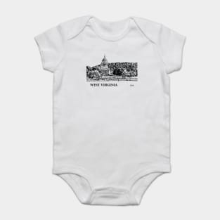 West Virginia State USA Baby Bodysuit